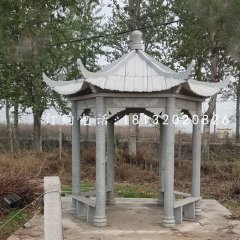 公園石涼亭，青石亭子