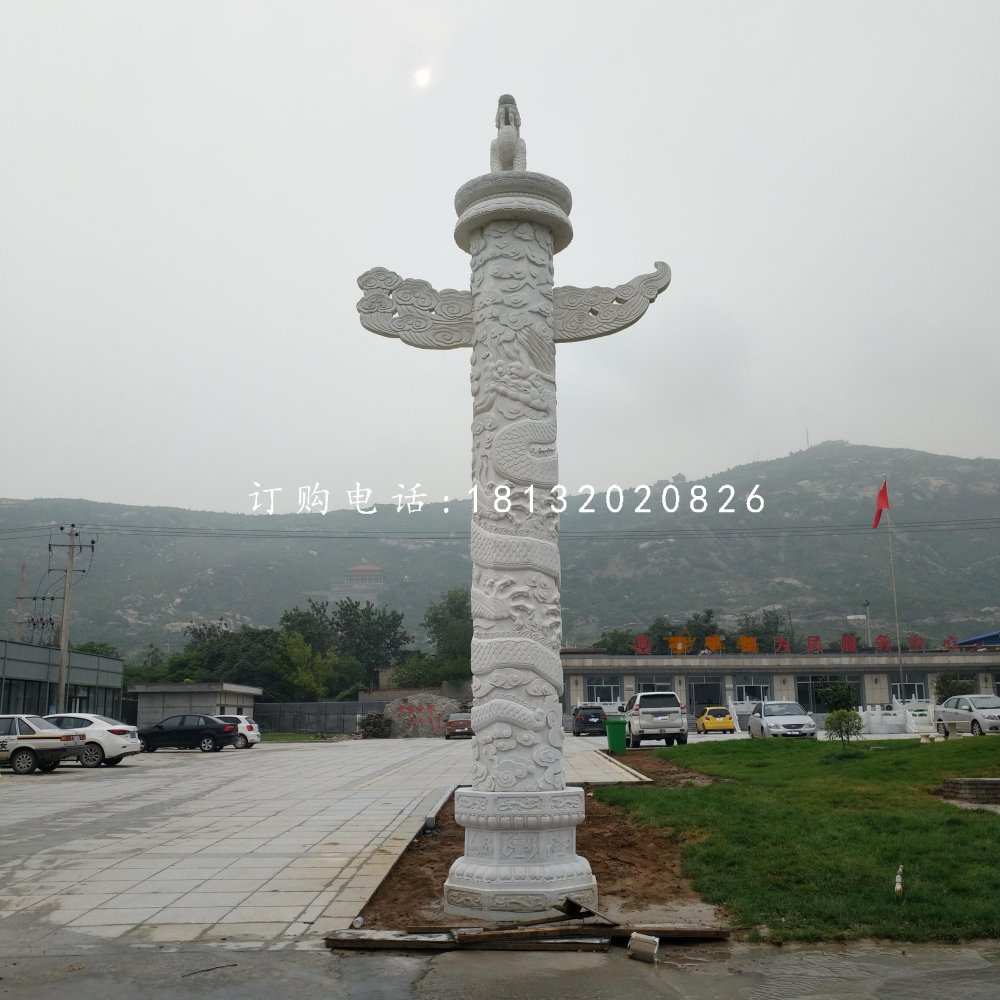 龍柱石雕，漢白玉華表石雕