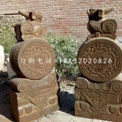 門枕石，仿古石門墩