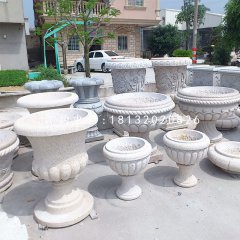 花盆石雕，歐式花盆雕塑