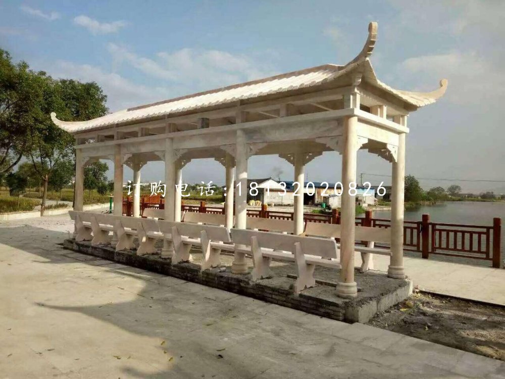 長(zhǎng)廊石雕，公園長(zhǎng)廊石雕