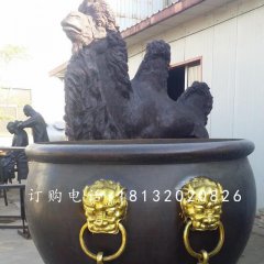 仿古銅水缸，廣場銅水缸雕塑