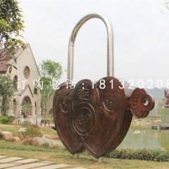 同心鎖銅雕，公園景觀銅雕