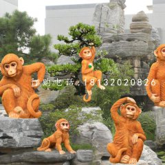 小猴子雕塑，玻璃鋼動(dòng)物