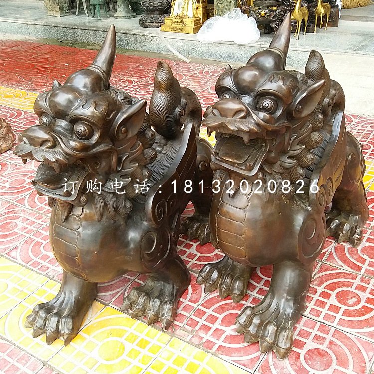 獨(dú)角獸銅雕,法院神獸銅雕