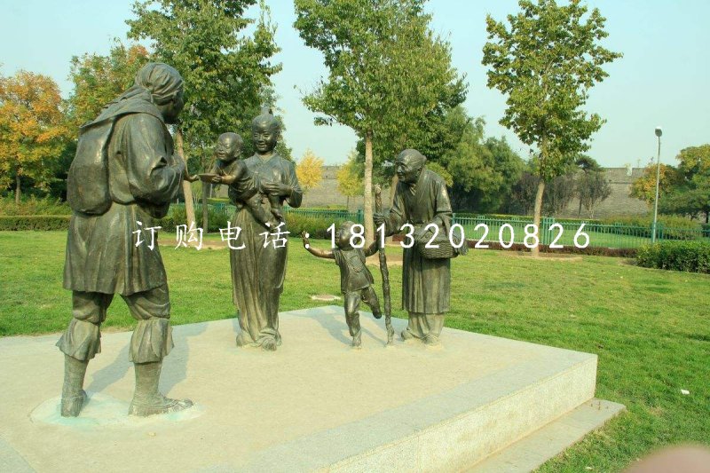 古代人物銅雕，公園景觀銅雕