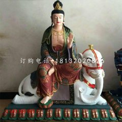 普賢菩薩雕塑，玻璃鋼佛像