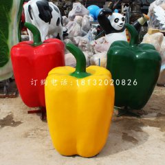 柿子椒雕塑，玻璃鋼蔬菜雕塑