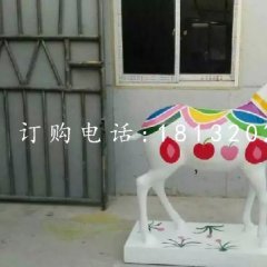 彩繪山羊雕塑，玻璃鋼動(dòng)物雕塑
