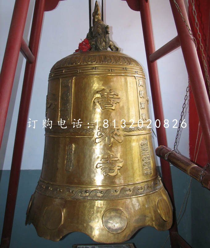 鑄銅鐘，寺廟銅鐘雕塑