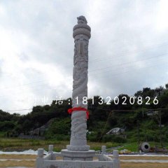 華表龍柱雕塑廣場(chǎng)盤(pán)龍柱石雕