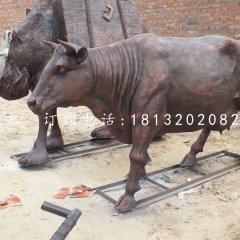 鑄銅奶牛雕塑公園動(dòng)物銅雕