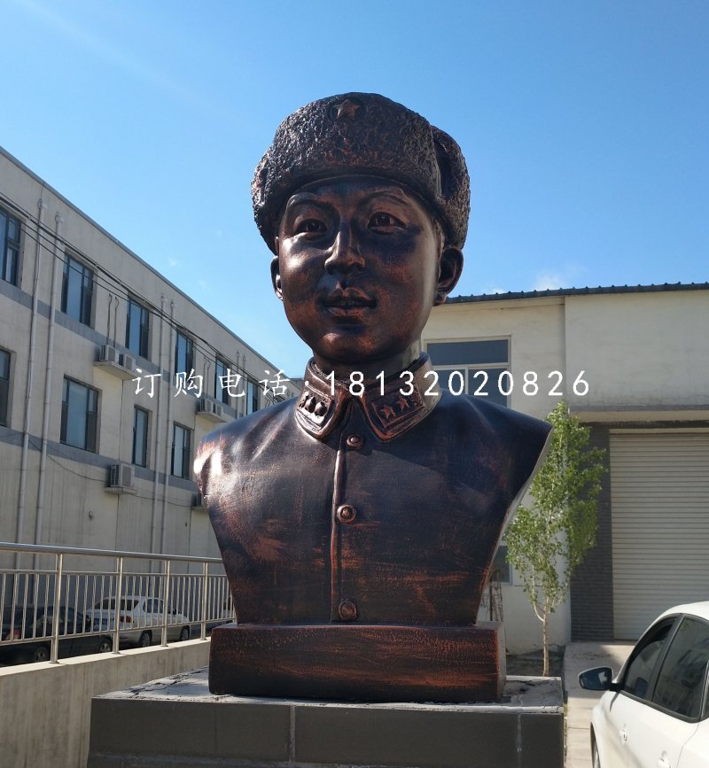 玻璃鋼仿銅雷鋒雕塑，名人雕塑