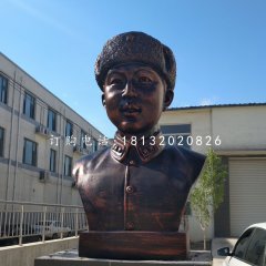 玻璃鋼仿銅雷鋒雕塑，名人雕塑