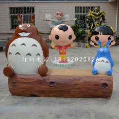 玻璃鋼龍貓，卡通雕塑