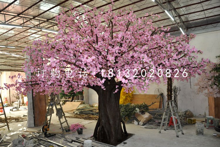 玻璃鋼桃花，仿真大樹