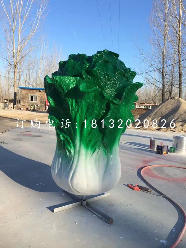仿真白菜雕塑，玻璃鋼白菜