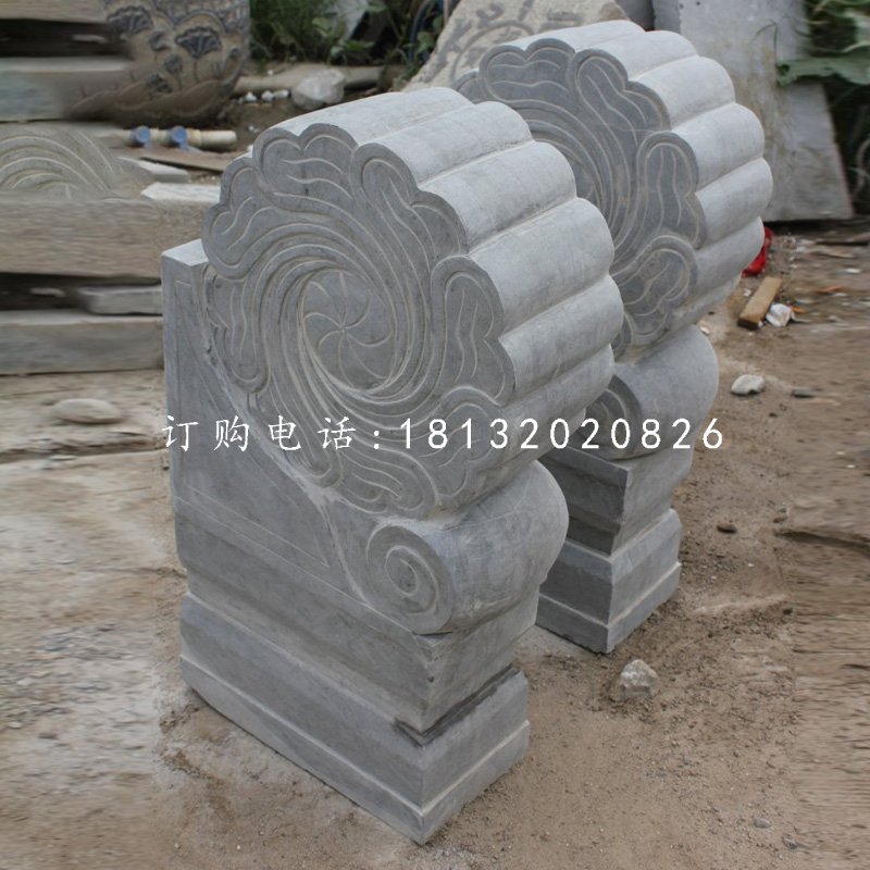 門墩石雕，青石仿古門墩