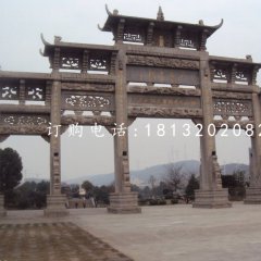 五門石牌坊雕塑廣場(chǎng)牌樓石雕