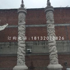 石雕盤(pán)龍柱廣場(chǎng)柱子雕塑