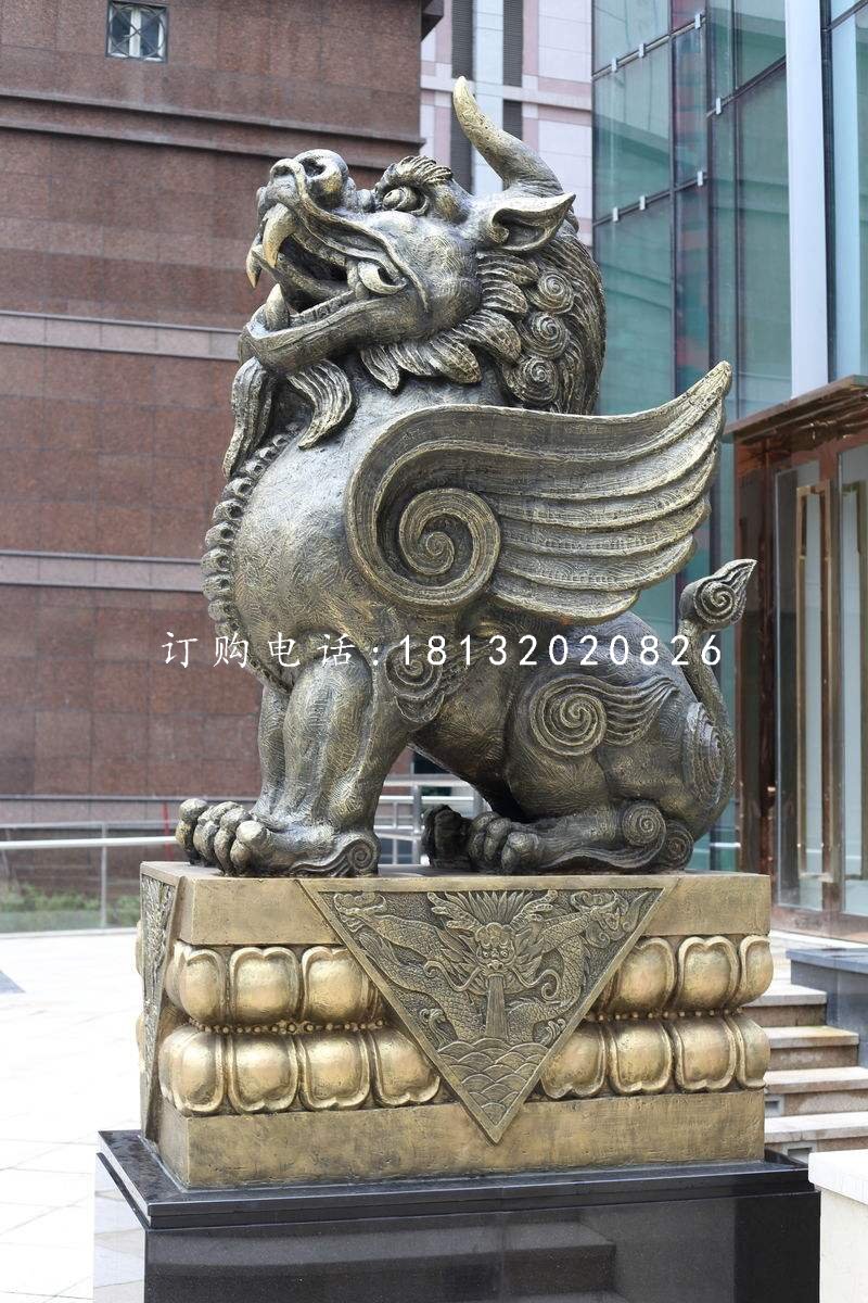 獨角獸銅雕，法院銅雕