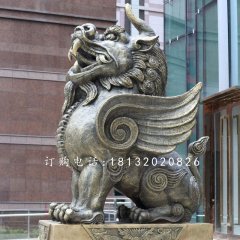 獨(dú)角獸銅雕，法院銅雕