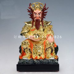 龍王雕塑，玻璃鋼貼金神仙雕塑