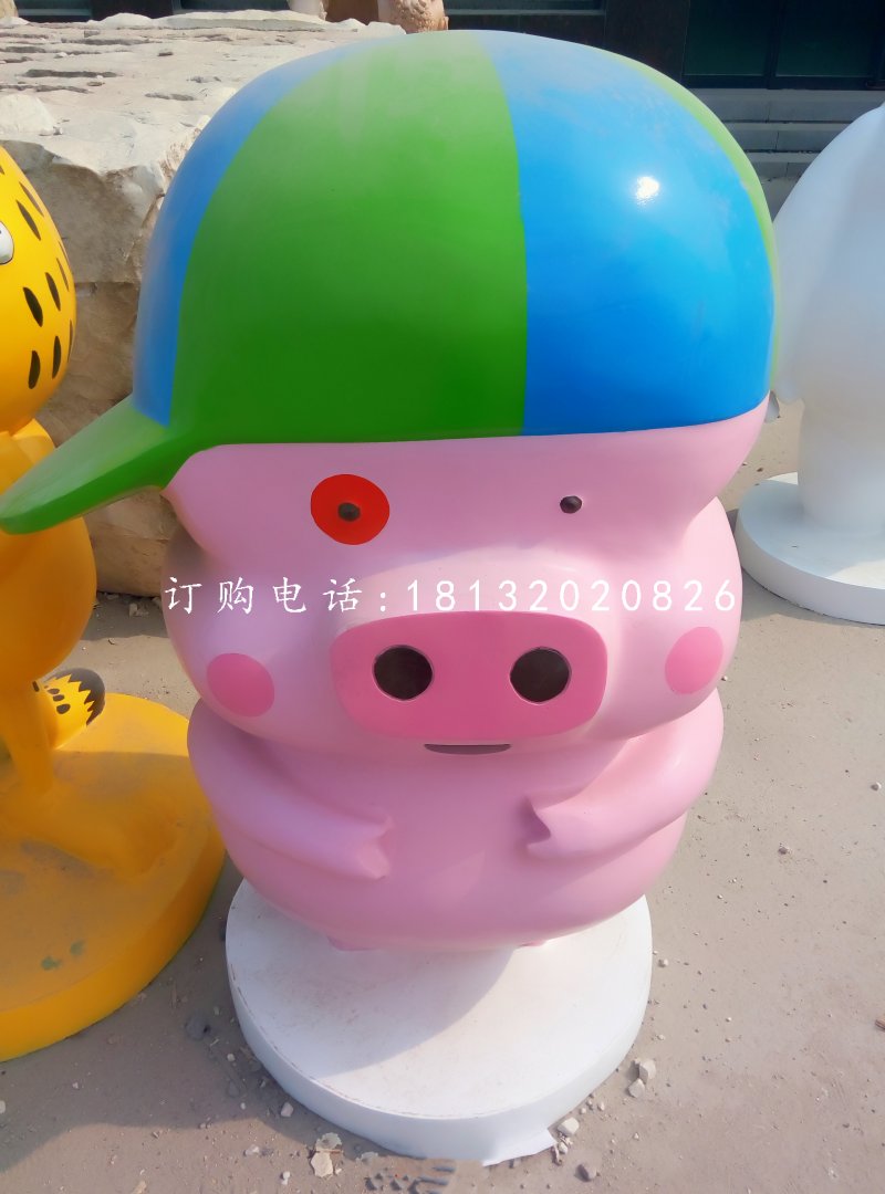 麥兜雕塑，玻璃鋼卡通雕塑 (2)