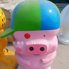 麥兜雕塑，玻璃鋼卡通雕塑
