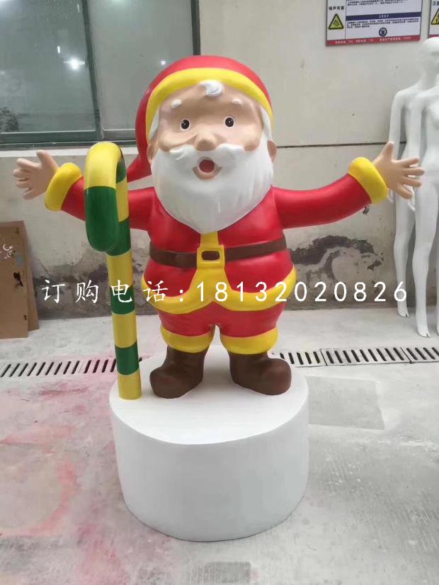 卡通圣誕老人雕塑,玻璃鋼商場擺件