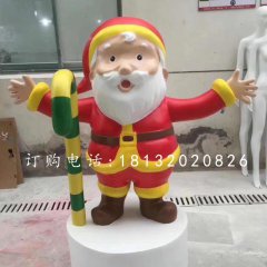 卡通圣誕老人雕塑，玻璃鋼商場擺件