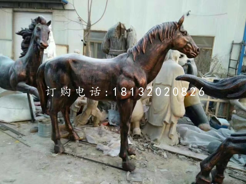 玻璃鋼仿銅馬雕塑,動(dòng)物雕塑 (4)