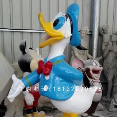 玻璃鋼唐老鴨雕塑，卡通迪士尼雕塑