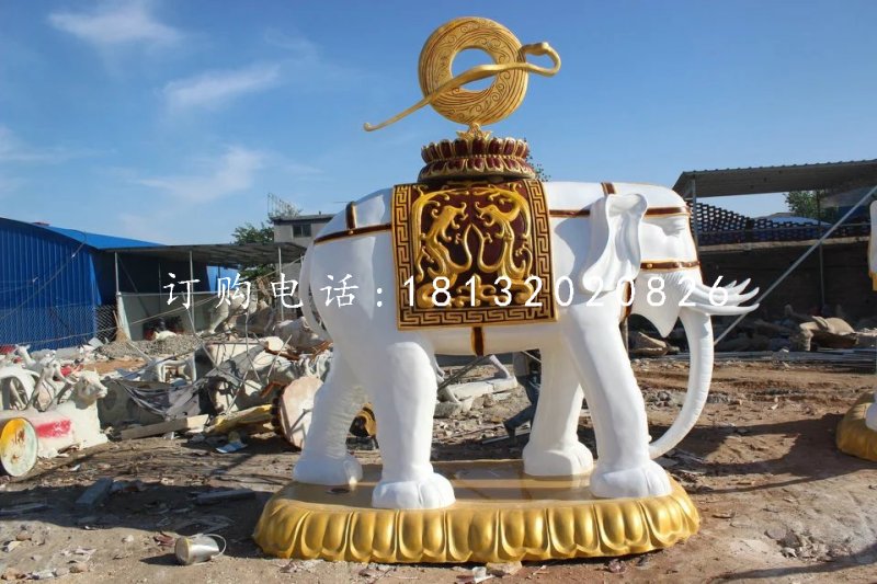 玻璃鋼大象，廣場(chǎng)動(dòng)物雕塑