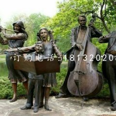 演奏銅雕，公園景觀銅雕