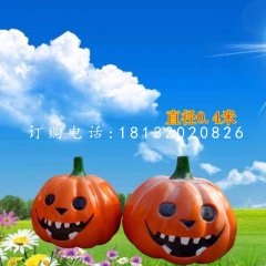 南瓜燈雕塑，玻璃鋼卡通雕塑