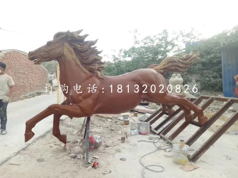 玻璃鋼奔馬，廣場動物雕塑