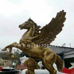 馬踏祥云雕塑，玻璃鋼仿銅飛馬
