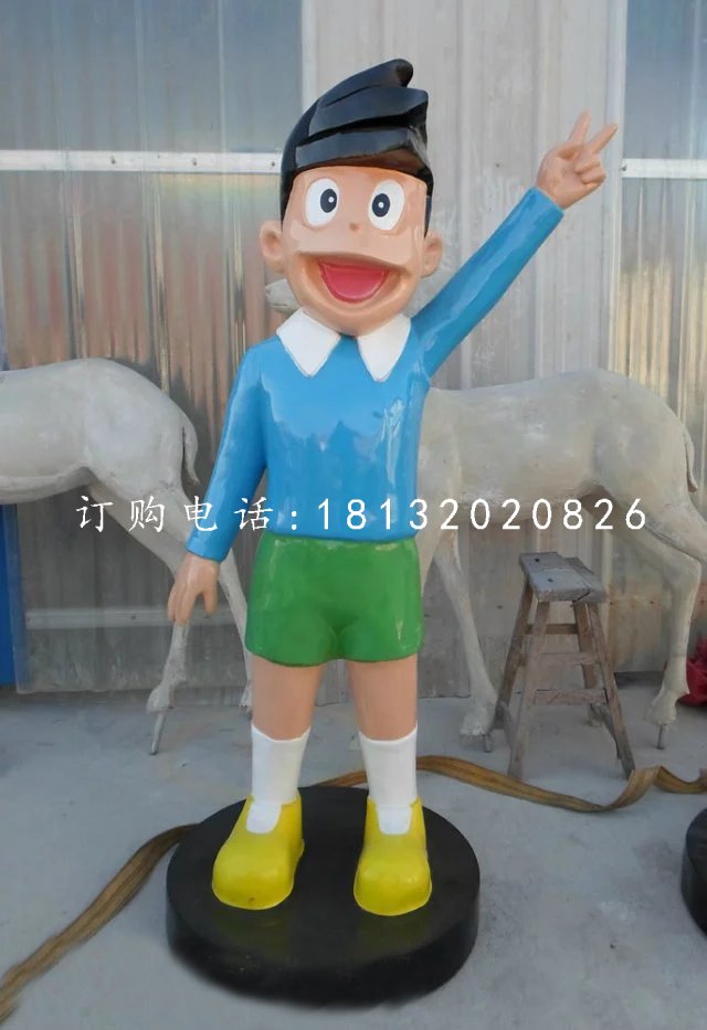 玻璃鋼小夫雕塑，卡通人物雕塑