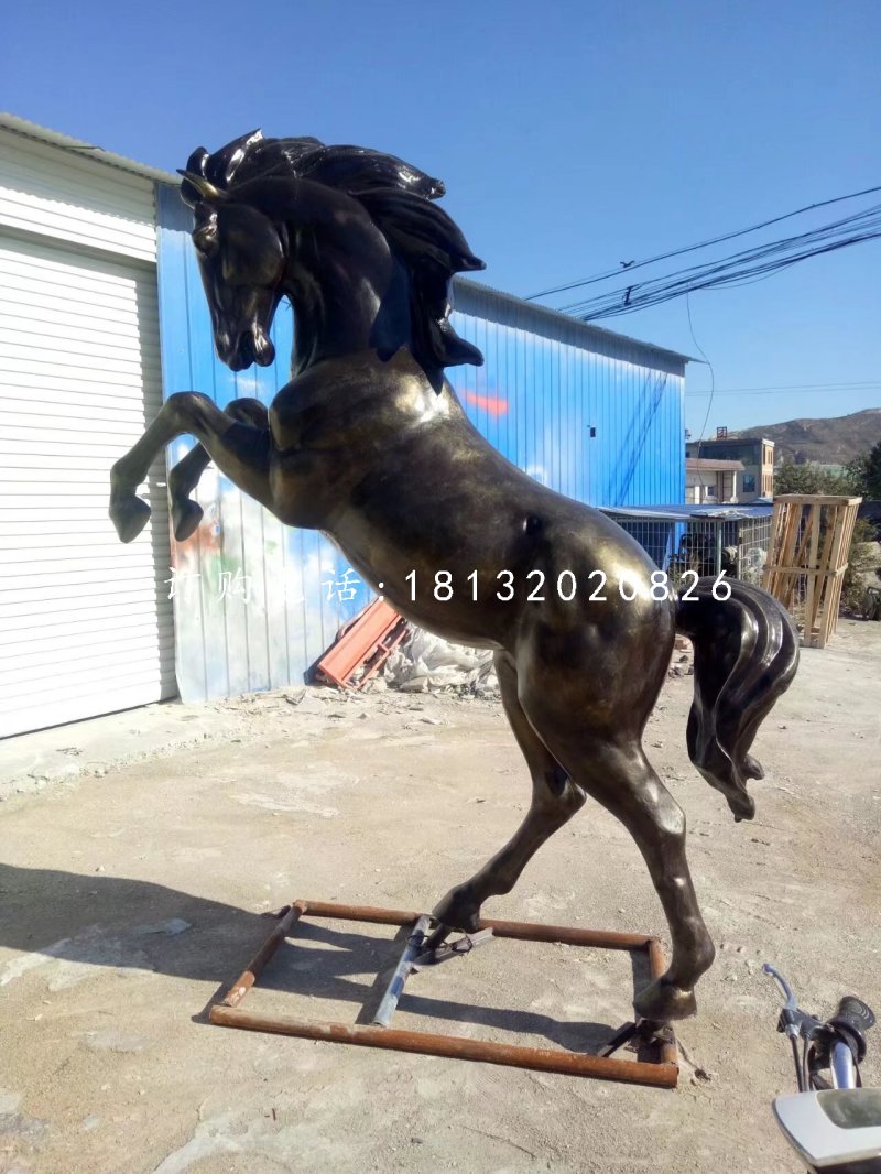 仿銅立馬雕塑,玻璃鋼動物雕塑