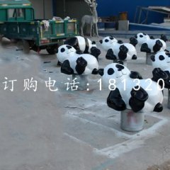 大熊貓雕塑，玻璃鋼動物雕塑
