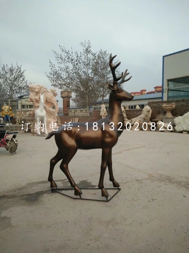 玻璃鋼小鹿雕塑,動物擺件