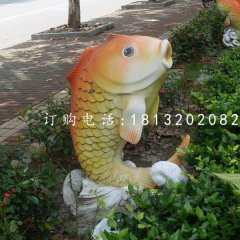 玻璃鋼鯉魚，動(dòng)物雕塑
