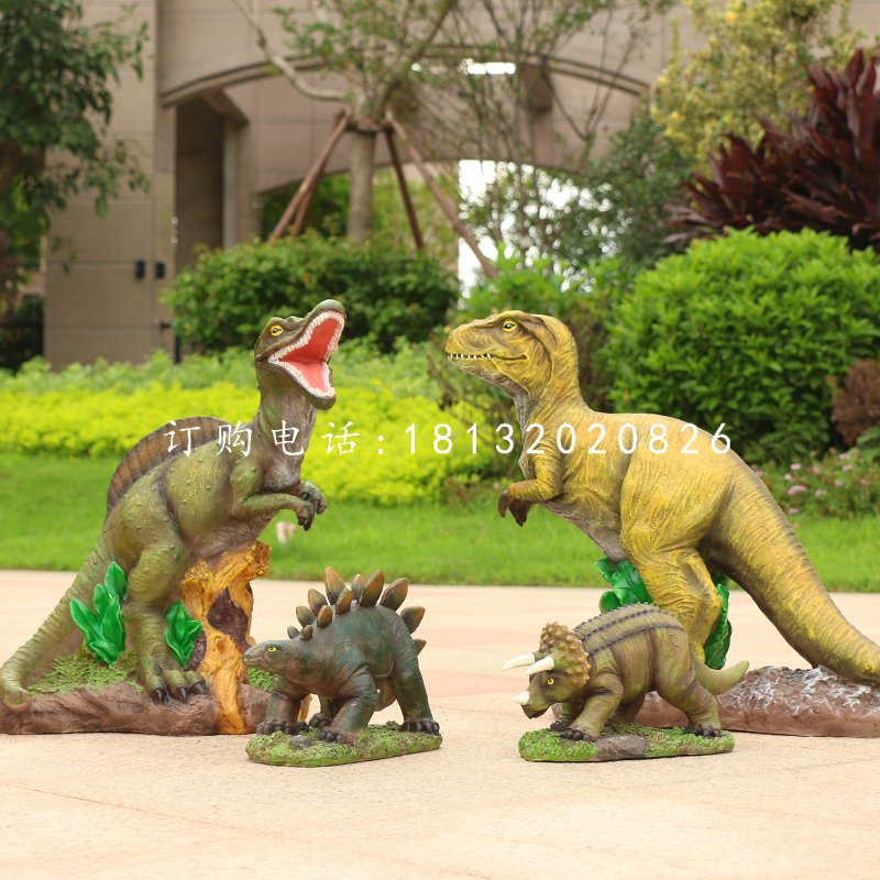 玻璃鋼恐龍，公園動(dòng)物雕塑 (2)