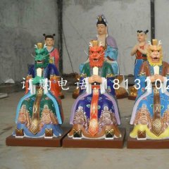 四海龍王雕塑，玻璃鋼彩繪神仙雕塑