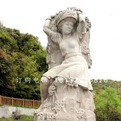 索瑪蔚石雕，藏族女孩石雕