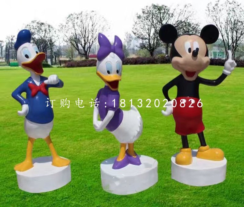 唐老鴨米老鼠雕塑,卡通動物雕塑
