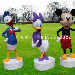 唐老鴨米老鼠雕塑，卡通動(dòng)物雕塑