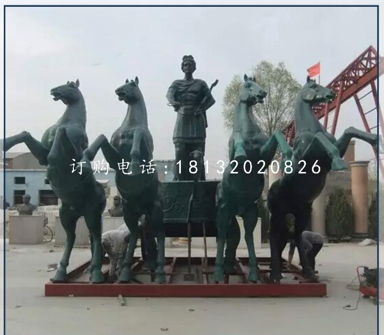 阿波羅戰(zhàn)車銅雕，廣場銅雕