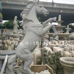 青石立馬雕塑，廣場(chǎng)石雕馬